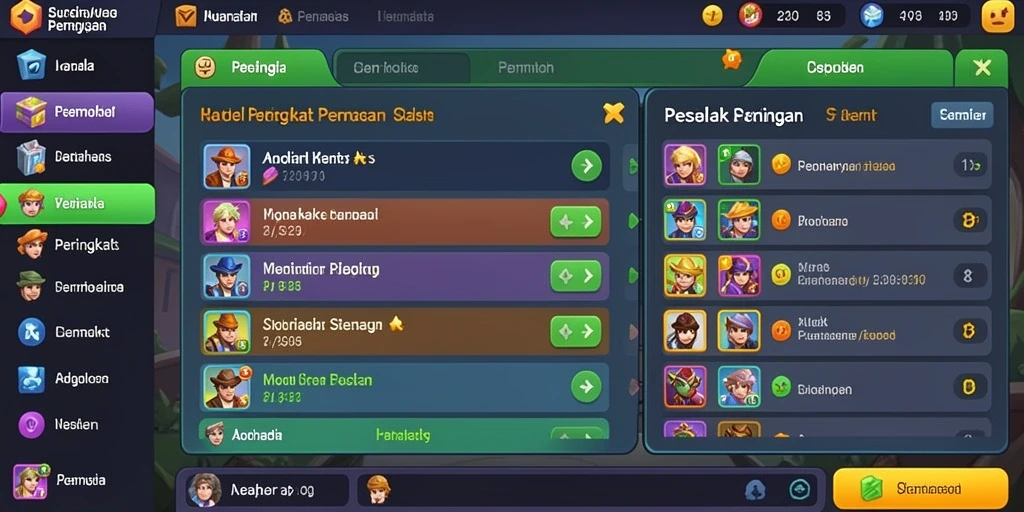Tampilan layar utama 555F yang menarik.