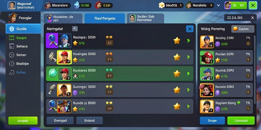 Tampilan awal game dengan karakter utama yang menarik.