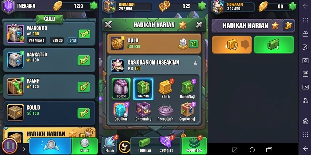 Tampilan karakter yang dapat disesuaikan.