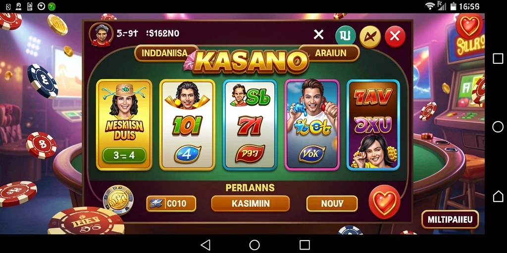Tampilan interaktif dan menarik dari permainan.